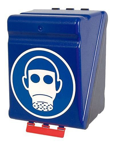 DENIOS maxibox voor het opbergen van adembescherming, blauw, 116-492