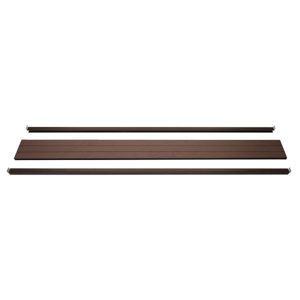 Mendler eindset voor WPC inkijkbescherming Sarthe, eindprofiel windbescherming, WPC paal, 180cm, bruin, 76256