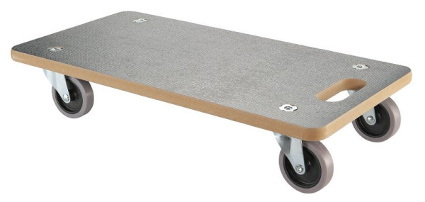 BS-rollen universele rol 290x580 mm, MDF gecoat, grijs rubberen wiel 75 mm, draagvermogen 200 kg, verpakking van 2, A.-ROLLER.085