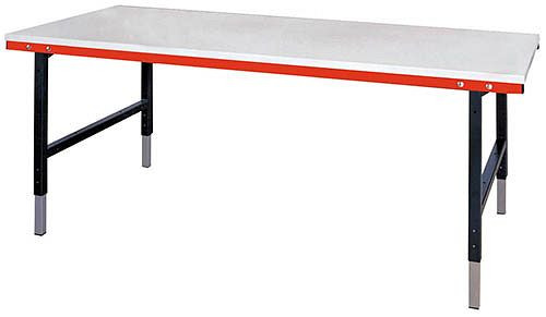 Bedrunka + Hirth inpak- en werktafel, werkblad gecoat met melaminehars, 30 mm elektrische hoogteverstelling, 2000 x 920 mm, 03.PT203800