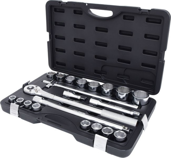 KS Tools 3/4" dopsleutelset, 21-delig, 6-kant, 911.0721