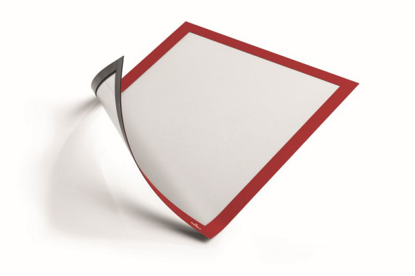 DURABLE DURAFRAME Magnetisch informatieframe A4, rood, 5 stuks, 486903