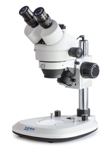 KERN Optics Stereo Zoom Microscoop, Greenough 0,7 x - 4,5 x, Verrekijker, Oculair HWF 10x / Ø 20mm High Eye Point Geïntegreerde voeding, OZL 463