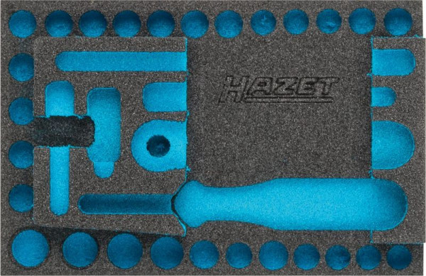 Hazet 2-componenten zachtschuiminleg, voor 854 T, afmetingen/lengte: 172 mm x 114 mm Organisatiesysteem maat: 1/9 (172 x 114 mm), 163-339L