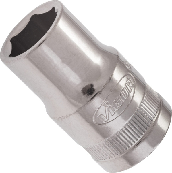 VIGOR dopsleutelinzet, hol vierkant 12,5 mm (1/2 inch), buitenzeskantprofiel, 13 mm, V2599N