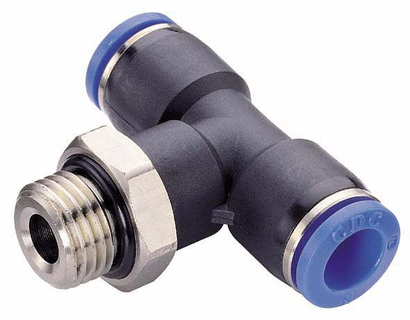 timmer B-TEd-6-1/8-KU, T-schroefkoppeling, cilindrisch, met O-ringafdichting, slang-Ø: 6 mm, schroefdraad: 1/8", VE: 10 stuks, 03180062
