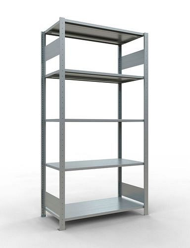 Schulte legbordstelling, basisveld, 5 opbergniveaus, vakbelasting 150 kg, 1060 x 536 x 2000 mm, 278795