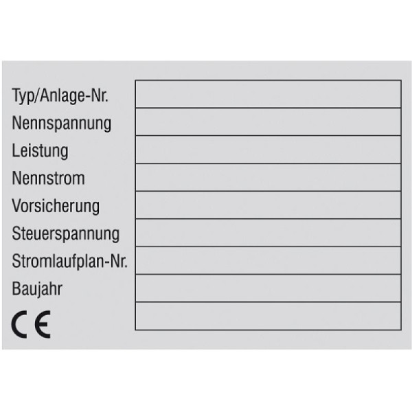 Stein HGS HGS naam- en typeplaatje (type-/systeemnummer...) zelfklevend, beschrijfbaar, 28.0773