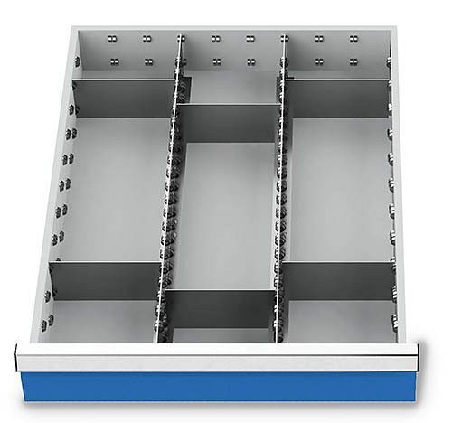 Bedrunka + Hirth lade-inzet T736 R 18-24, voor frontpaneel hoogte 50 mm, 2 x MF 600 mm, 6 x TW 150 mm, 113BLH50