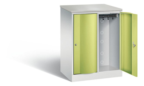 C+P locker Resisto, H1077xB772xD540mm, kleur: lichtgrijs / virid groen, 8271-272 S10069