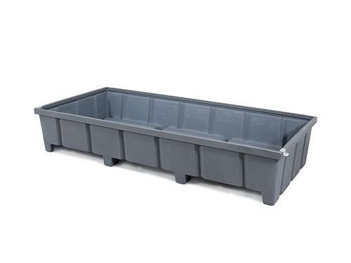 DENIOS schaplade type RWP 27.11 van polyethyleen (PE), voor legborden met vakbreedte 2700 mm, 201-373