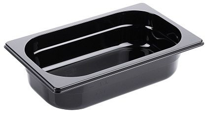 Contacto GN bak 1/4, 65 mm polycarbonaat, zwart, 3814/065