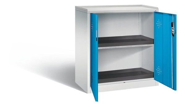 C+P klimaatkast Acurado, H1000xW930xD500mm, kleur: lichtgrijs/lichtblauw, verzonken handgreep, 8821-316 S10083