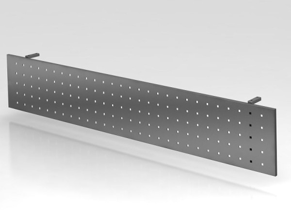 Hammerbacher scherm H=35cm 200cm grafiet, gepoedercoat, pinhole paneel in grafiet, VRSI20/G