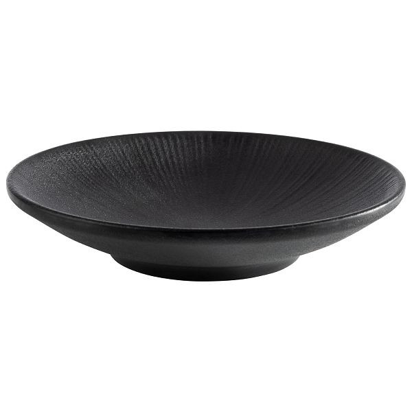 APS bord -NERO-, Ø 15 x 3 cm, melamine, zwart, 85073