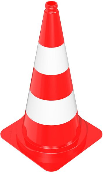 Schake verkeerskegels daglicht, rood/wit, hoogte: 750 mm, 3L750