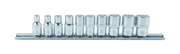 KS Tools 1/4" CHROMEplus 12-kant dopsleutelset, 10-delig 4-13mm, 918.0615