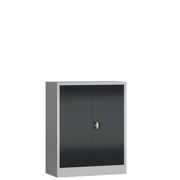 Lüllmann ClassiX draaideurkast, 1000 x 800 x 380 mm, lichtgrijs/antraciet, X-530318