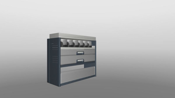 Plastipol-Scheu Profi-Line module voertuiginterieuroplossing 990 x 1100 x 310/410 mm, PL 703