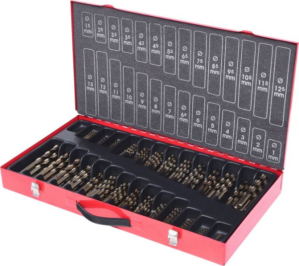 KS Tools HSS-G Co 5 spiraalborenset, 230-delig, 1-13mm, 330.3650