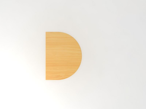 Hammerbacher aanbouwtafel met steunpoot 60x80cm beuken/zilver, werkhoogte 68-76 cm, VHA60/6/S