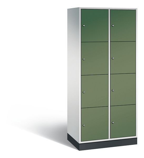 C+P XL-Schließfachschrank Intro, 8 Fächer, H1950B820T490 mm, Grau/Resedagrün, 8470-202 S10248