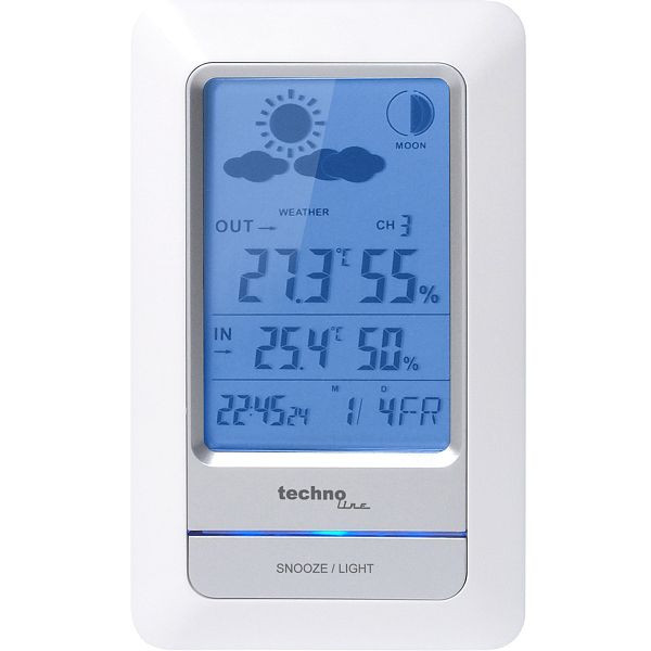 Technoline weerstation, quartz uurwerk, afmetingen: 100 x 166 x 46 mm, WS 6740