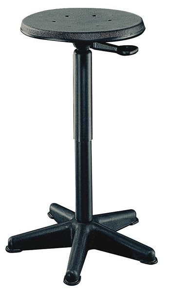 Bedrunka + Hirth werkkruk, PU zwart, zithoogte 440 - 630 mm, 05.96.36