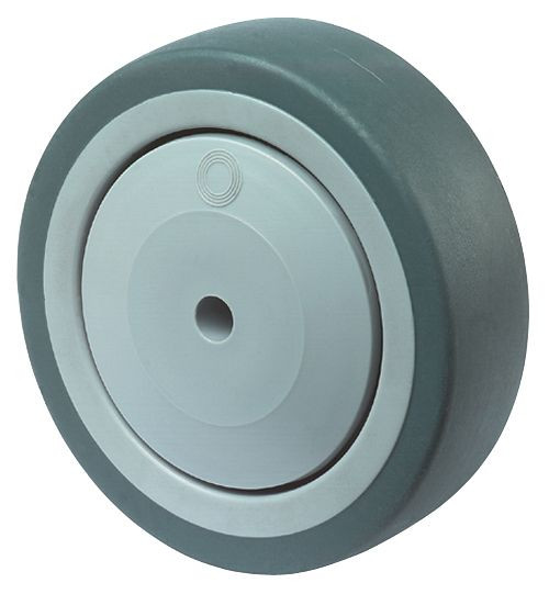 BS-wielen rubberwiel, wielbreedte 32 mm, wiel-Ø 150 mm, draagvermogen 100 kg, loopvlak rubbergrijs, wielkern kunststof, kogellager, A85.151