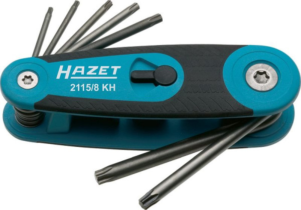 Hazet haakse schroevendraaierset, binnen TORX® profiel, voor binnenzeskant profiel T 9, T 10, T 15, T 20, T 25, T 27, T 30, T 40, 2115/8KH