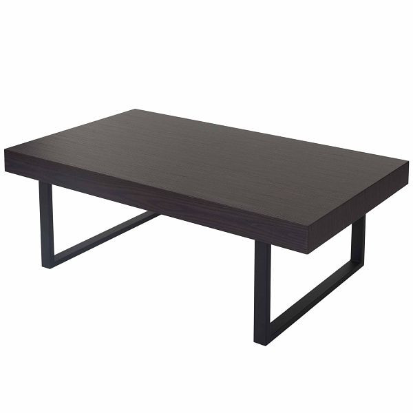 Mendler salontafel Kos T576, woonkamertafel 40x110x60cm, wengé, donkere metalen poten, 45951