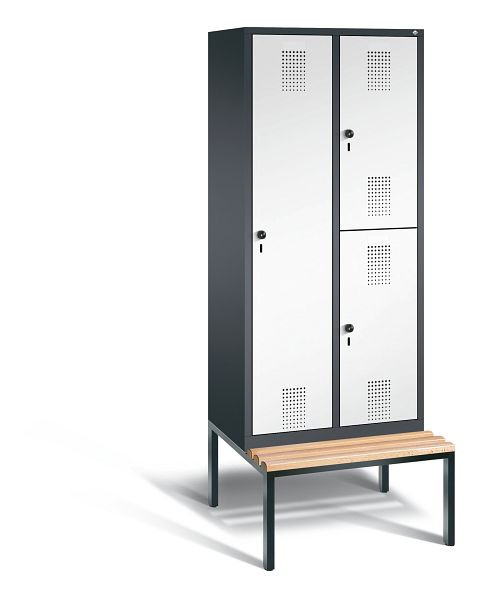 C+P cijferslot Evolo, H2090xW810xD815mm, kleur: zwartgrijs / verkeerswit, 48650-22 S10013