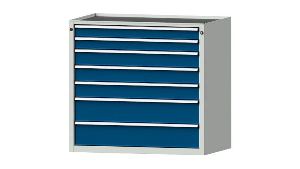 ANKE werkbanken ladekast, model 3005 V, 1060 x 675 x 980 mm, RAL 7035/5010, kuip, 611.408