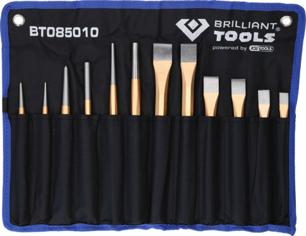 Brilliant Tools beitel- en ponsset, 12-delig, BT085010