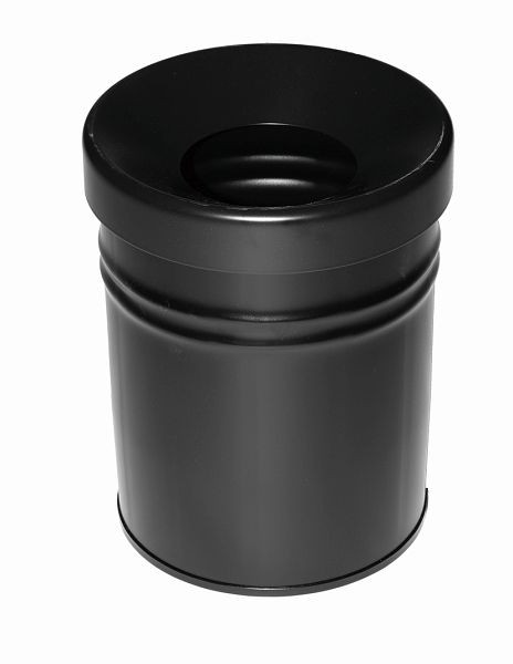 TKG afvalbak FIRE EX zwart, Ø 245 x H 340 mm, 370020