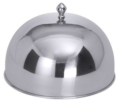 Contacto 9,25" dining cloche met roestvrijstalen knopgreep, 6880/240