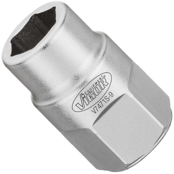 VIGOR dopsleutel, kort, 9 mm, V7471S-9