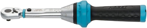 Hazet momentsleutel, Nm min-max: 1 - 9 Nm, tolerantie: 4%, massief vierkant 6,3 mm (1/4 inch), 5107-3CT