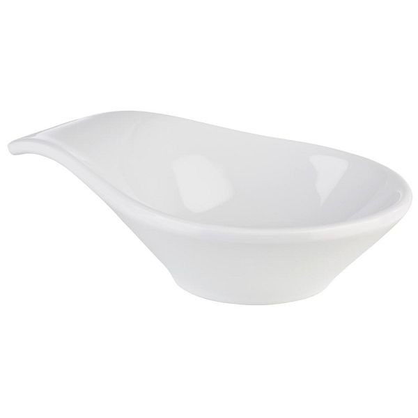 APS schalen "FRIENDLY", dipschalen, snackschalen, gemaakt van gerecycled plastic (PET), 11,5 x 7,5 cm, hoogte 3 cm, 0,06 liter, wit, verpakking van 12, 79039