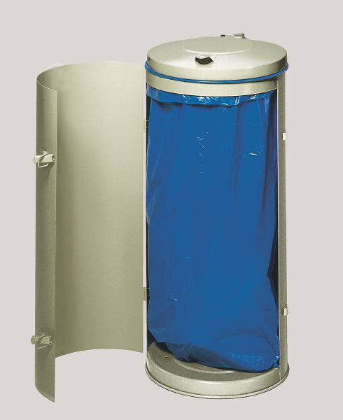VAR compacte afvalbak 120 L met enkele vleugeldeur, grijs, 1520