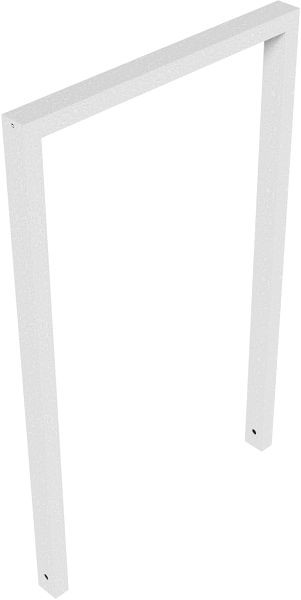Schake leunbeugel van rechthoekige staalbuis, 60 x 40 mm, zonder dwarsbalk, totale breedte: 750 mm, thermisch verzinkt, 456_075