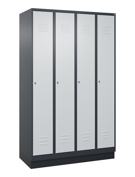 C+P luierkluis Classic PLUS, onderbouw, 4 vakken, 1950x1200x500mm, 7016/7035, cilindersloten, 080020-40 S10028