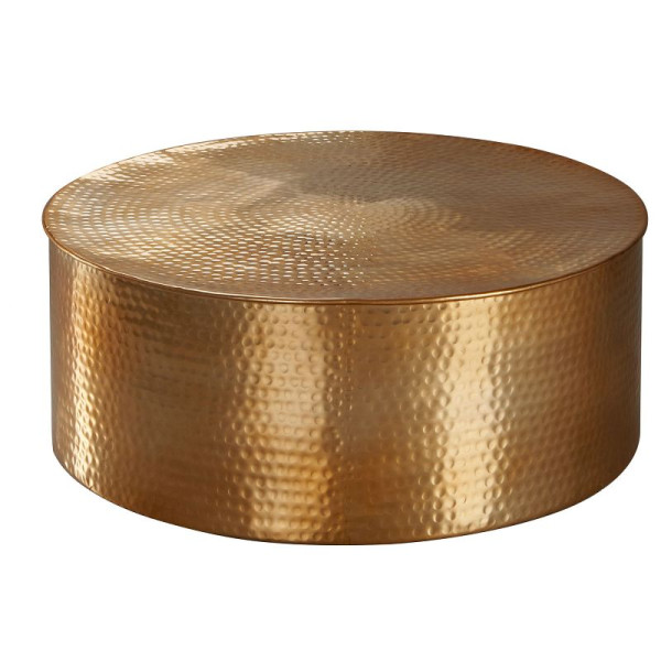 Wohnling salontafel RAHI 75 x 31 x 75 cm aluminium goud oosters rond, WL5.486