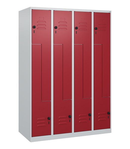 C+P Z-Spind Classic PLUS, 8 Abteile, 1700x1200x500mm, 7035/3003, Drehriegel, 0800037-408 S10020