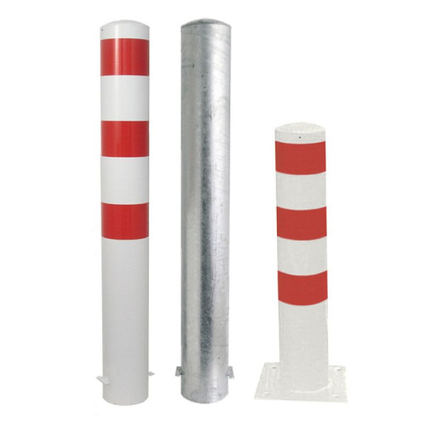 Stein HGS HGS stalen buispaal/stambeveiligingspaal - Bolder-, 2000 mm/voor betoninzetting, zonder verf, 1 oog, met aangelaste stalen kap, 40152-1