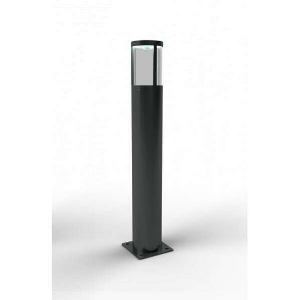 Tuinpaal Schake, stalen buis Ø 152mm, totale hoogte 1000mm, thermisch verzinkt, gepoedercoat, antraciet ijzermica DB703, glastype: helder, 40156EBKD