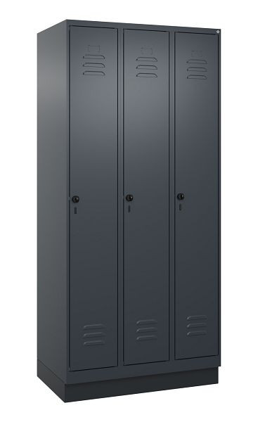 C+P luierkluis Classic PLUS met middenwand, bodem, 3 vakken, 1950x900x500mm, 7016/7016, veiligheidsdraaigrendel, 080020-30F S10012