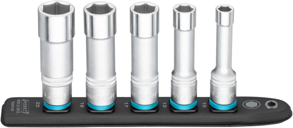 Hazet SmartRail, vierkant, hol 12,5 mm (1/2 inch), uitwendig zeskant tractieprofiel, aantal gereedschappen: 5, 10-22, 900LG-SR/5