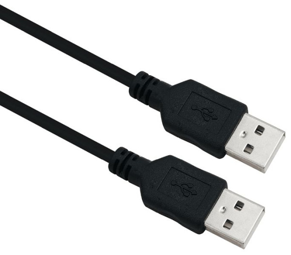 Helos aansluitkabel, USB 2.0 A-stekker/A-stekker, 0,5m, zwart, 288297