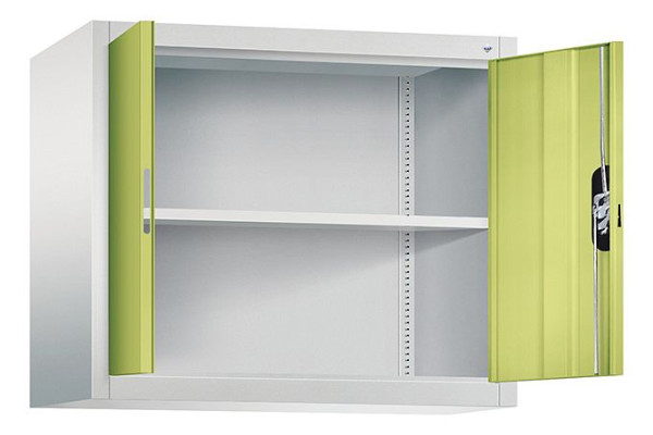 C+P bovenkast Acurado, H790xW930xD400mm, kleur: lichtgrijs / viridine groen, verzonken handgreep, 9265-000 S10207